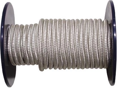 Polyamide gevlochten kernmanteltouw 8 mm, wit, 100 m