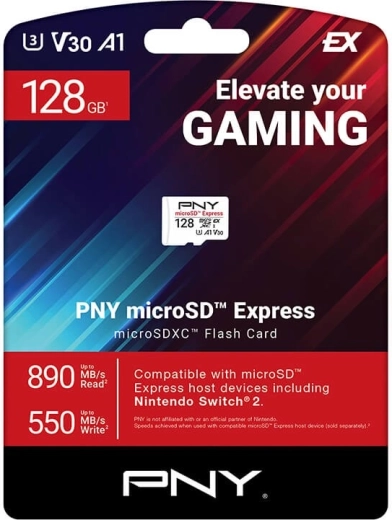 PNY microSD Express-kaart 128 GB - 1 stuk