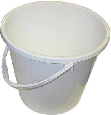 Kunststof emmer 15 l met maatverdeling, bruin