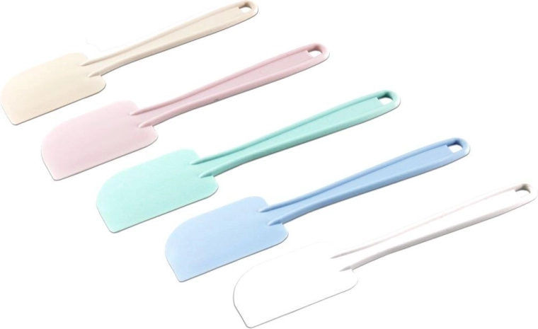 Siliconen keukenspatel 23,5 cm – mix van pastelkleuren