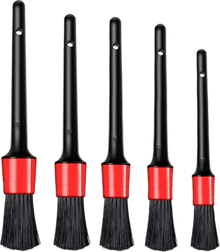 Set detailerborstels voor het reinigen van het auto-interieur, 5 stuks