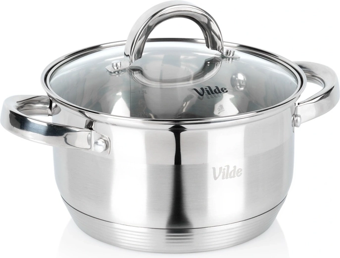 RVS pan met glazen deksel INOXCELLENT 18 cm, 2,5 l