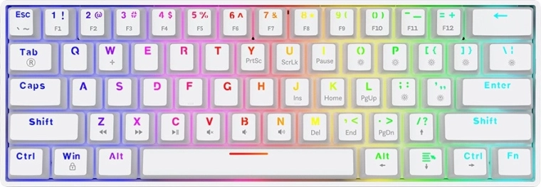 Mechanisch toetsenbord Savio Whiteout X2 met Outemu Blue-schakelaars en hot‑swap functie