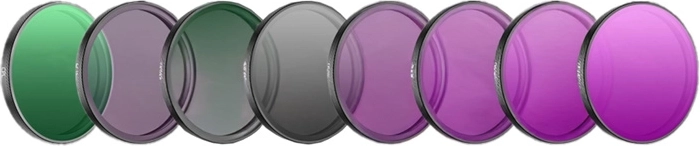 Filtersset voor DJI Osmo Action 6 – CPL, MCUV, ND8/16/32/64, LPR en Black Mist 1/4