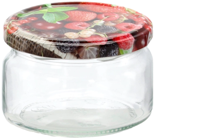 Glazen pot 250 ml met schroefdeksel fi 82 (verpakking 8 stuks)