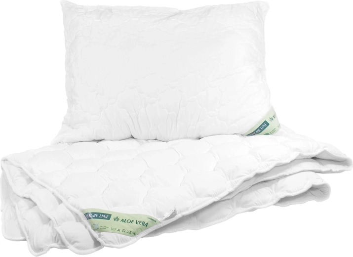 Set van kussen en dekbed Natur Line Aloe Vera