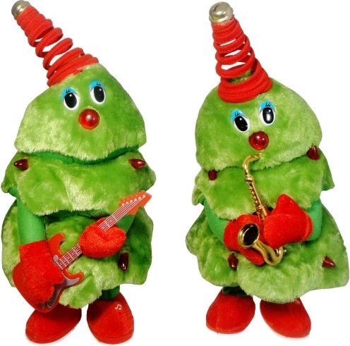 Kerstboompje dat danst en praat met muziek