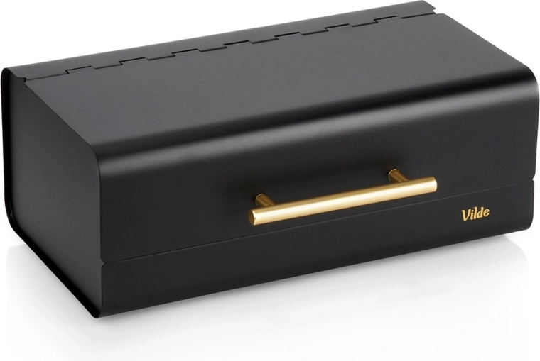 Metalen broodtrommel zwart 36 × 23 × 14,5 cm Vilde