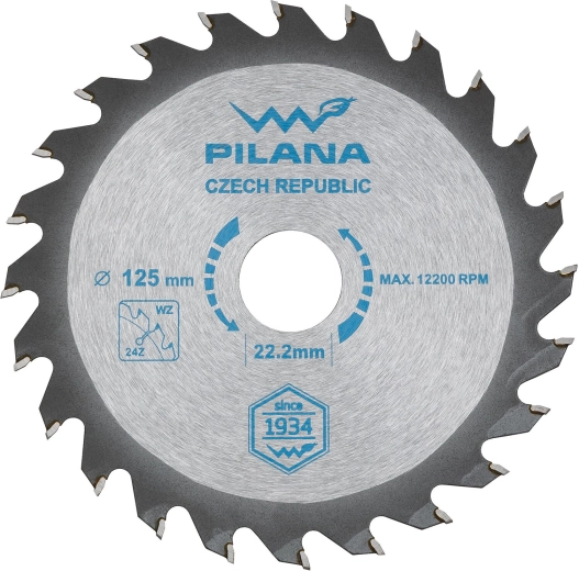 Zaagblad PILANA SK 5255 WZ 125 × 1,8 × 22,2, 24 tanden