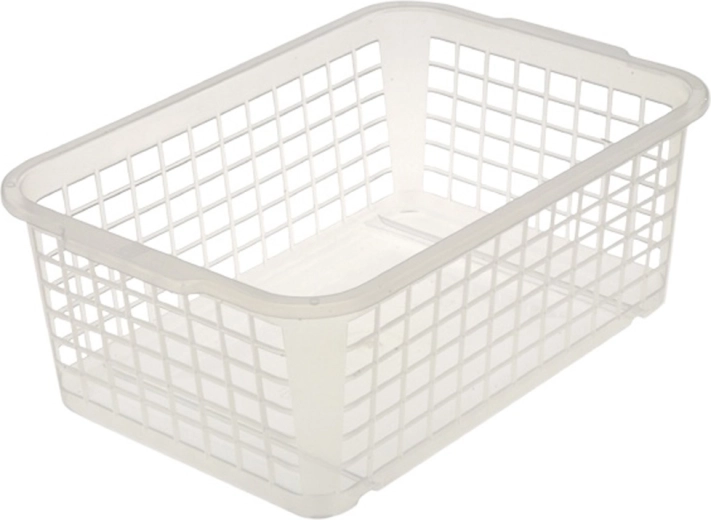 Transparant stapelbaar kunststof mandje KEEEPER 30 × 20 × 11 cm