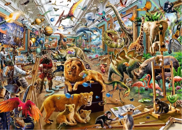 Ravensburger puzzel Chaos in de galerie 1000 stukjes