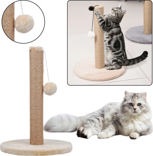 Krabpaal voor katten toren lichtbruin 40 cm x 30 cm