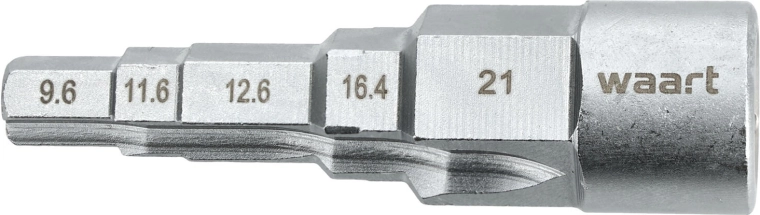 Sleutel voor radiatorkoppelingen met meerdere maten