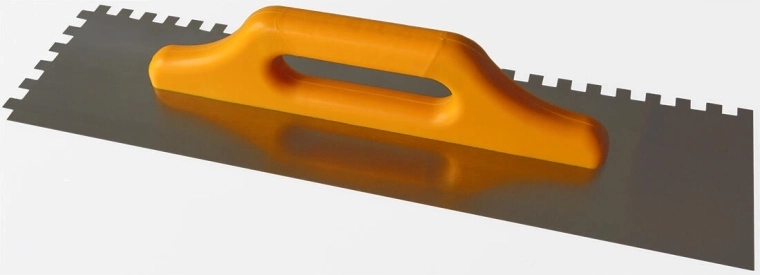 RVS lijmkam met tanden 10 × 10 mm, 500 × 130 mm