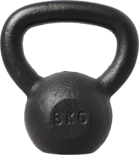 Gietijzeren kettlebell HMS 8 kg, zwart