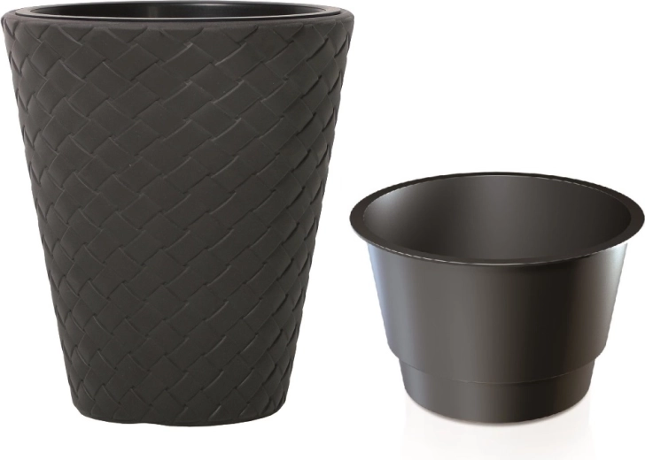 Bloempot Matuba met inzet 40 cm antraciet