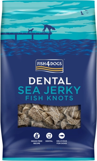 Fish4Dogs Dental Sea tandheelkundige snacks voor honden van zeevis – knoopjes 500 g