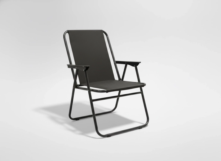 Opvouwbare tuinstoel zwart 53 × 59 × 76 cm