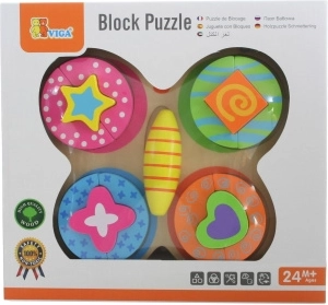 VIGA houten puzzel vlinder voor kinderen (13 stukjes)