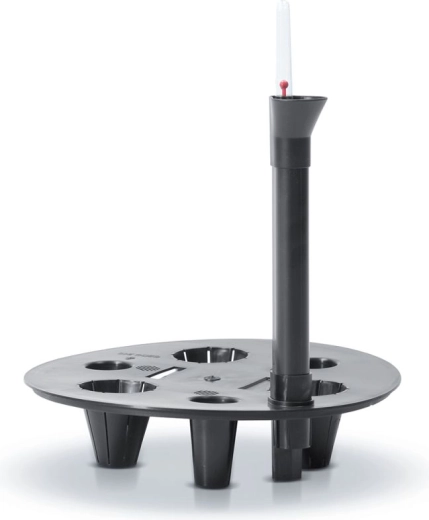 Rond bewateringssysteem voor bloempot met peilindicator