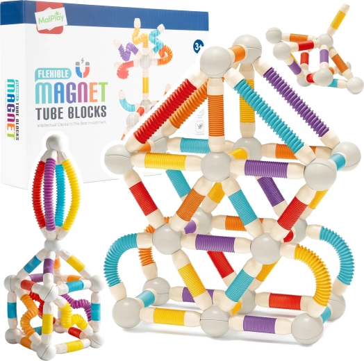 Magnetische constructiebuisjes – 42 stuks