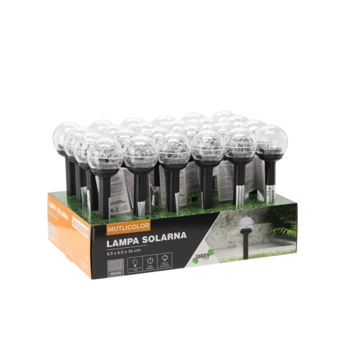 Zonne tuinlamp multicolor 34 cm