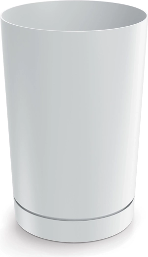 Bloempot Tubo 30 cm wit met inzet