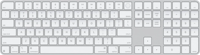 Magic Keyboard met Touch ID en numeriek toetsenbord (EN US, witte toetsen)