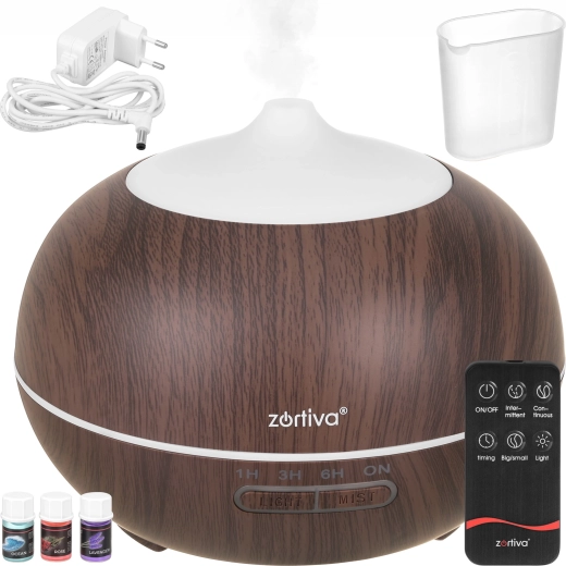 Zortiva ultrasone aromadiffuser en luchtbevochtiger 400 ml met afstandsbediening