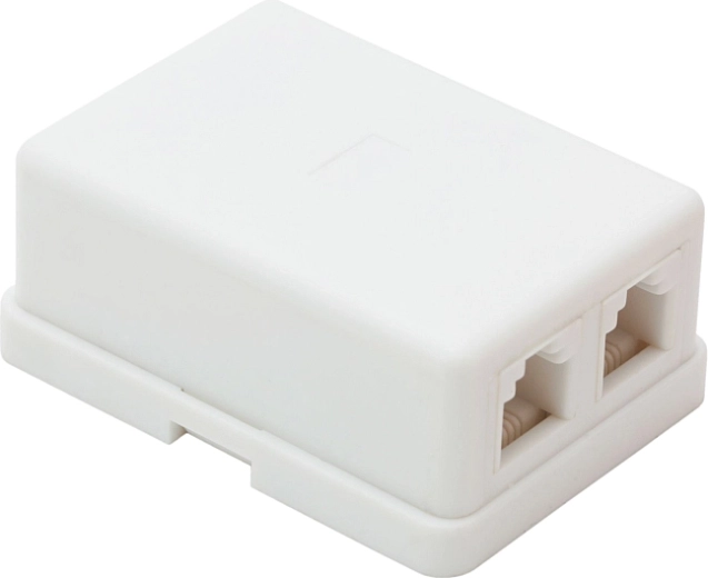 Dubbele telefoonwandcontactdoos