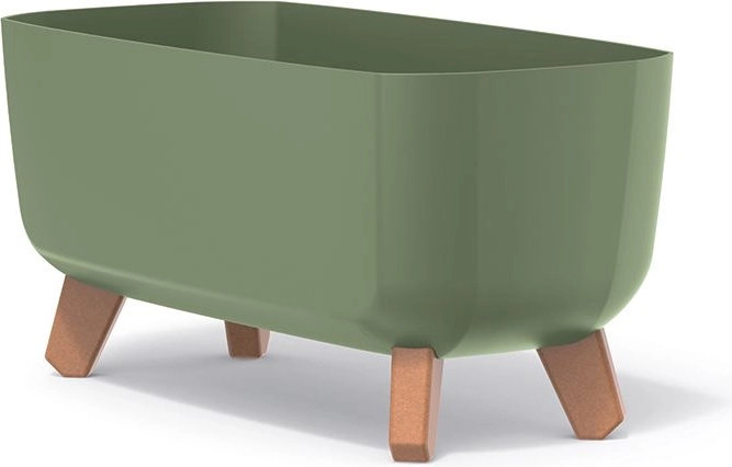 Bloempot met pootjes Gracia Case 39 cm – aardegroen