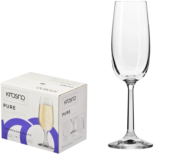 Set glazen voor champagne PURE Krosno 170 ml, 6 stuks