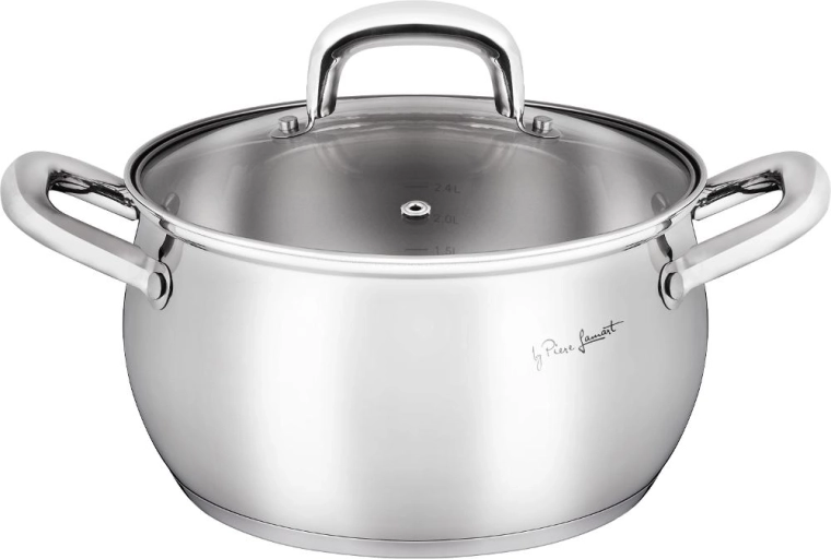 Lamart roestvrijstalen kookpan met deksel Shape 2,4 l