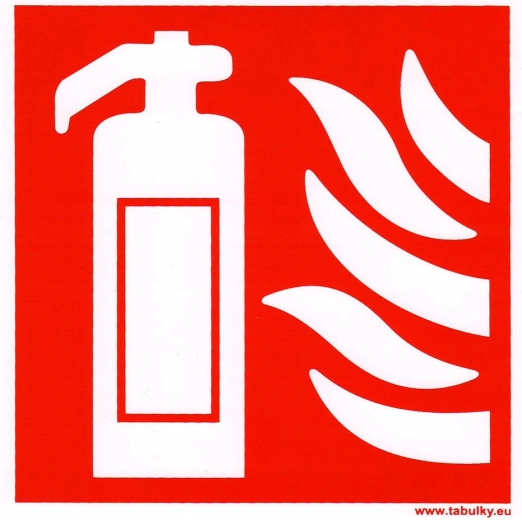 Fotoluminescerend bord – pictogram brandblusser 148 × 148 mm