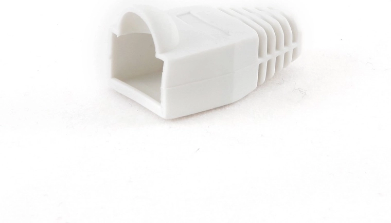 Witte beschermkapjes voor RJ45-connectoren - 100 stuks