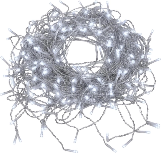 Kerst-LED-lichtgordijn voor dakrand RETLUX, 320 LED's, koel wit
