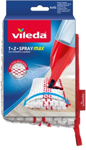 Vileda 1-2 Spray Max – vervangende dubbelzijdige mophoes