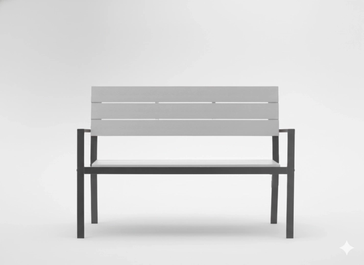Tuinbank Garden line 118 × 54 × 77 cm grijs