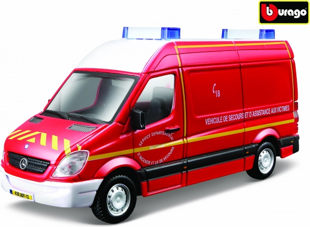 Metalen model Mercedes‑Benz Sprinter 1:50 van Bburago