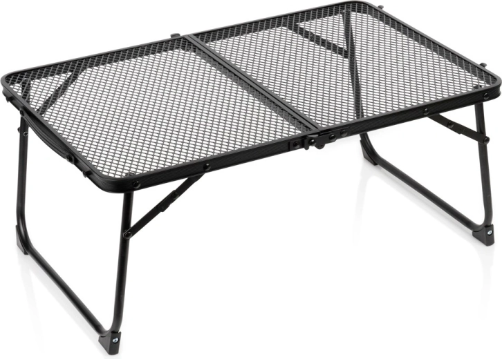 Vilde opvouwbare kampeertafel zwart 60 × 40 × 25 cm