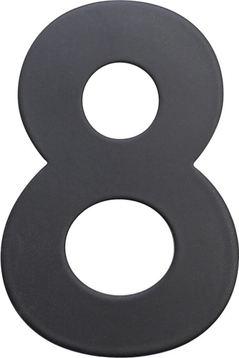 Huisnummer 8, 75 mm, roestvast staal, matzwart