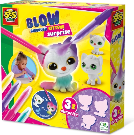 Blaasstiften – 3 kittens creatieve set