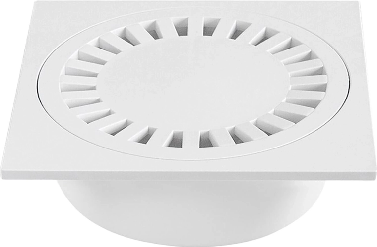 Polypropyleen vloerput 150 × 150 × 50/55 mm wit