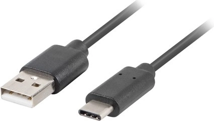 USB 2.0-kabel USB-C (mannelijk) – USB-A (mannelijk) 0,5 m zwart - 1 stuk