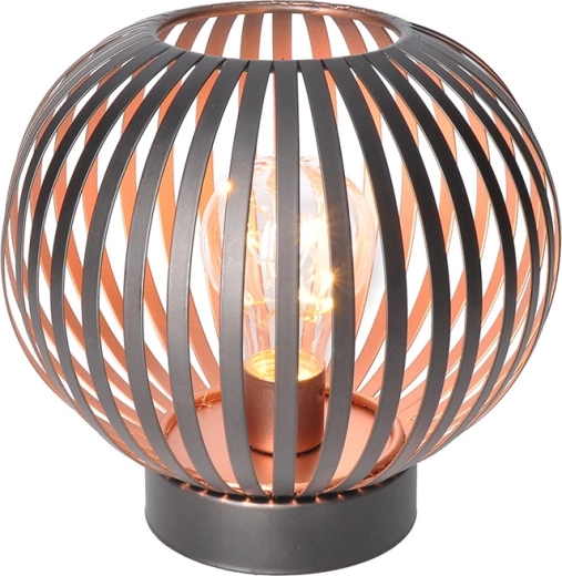 Solight ronde metalen lantaarn met micro-ledlamp