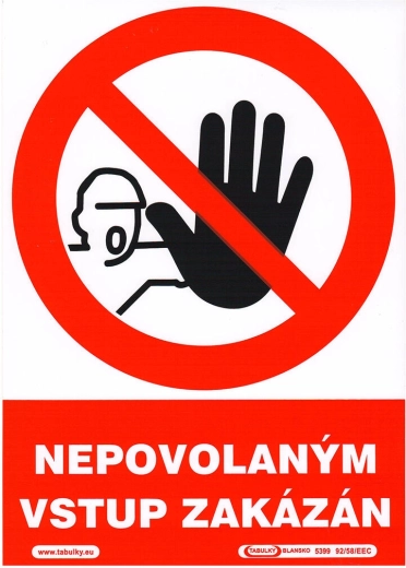 Zelfklevend veiligheidsschild Toegang verboden voor onbevoegden A5 (148 × 210 mm)