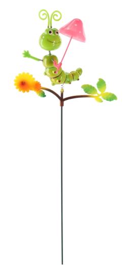 Tuinversiering op prikker – rups 50 cm