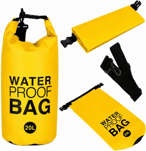 Waterdichte, waterafstotende drybag 20 l voor kajak, SUP en reizen