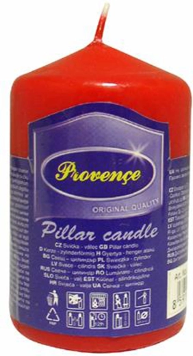 Paraffine cilindrische kaars rood 5 × 8 cm