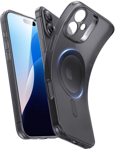 Transparante hoes ESR Zero Clear Case HaloLock voor iPhone 16, zwart